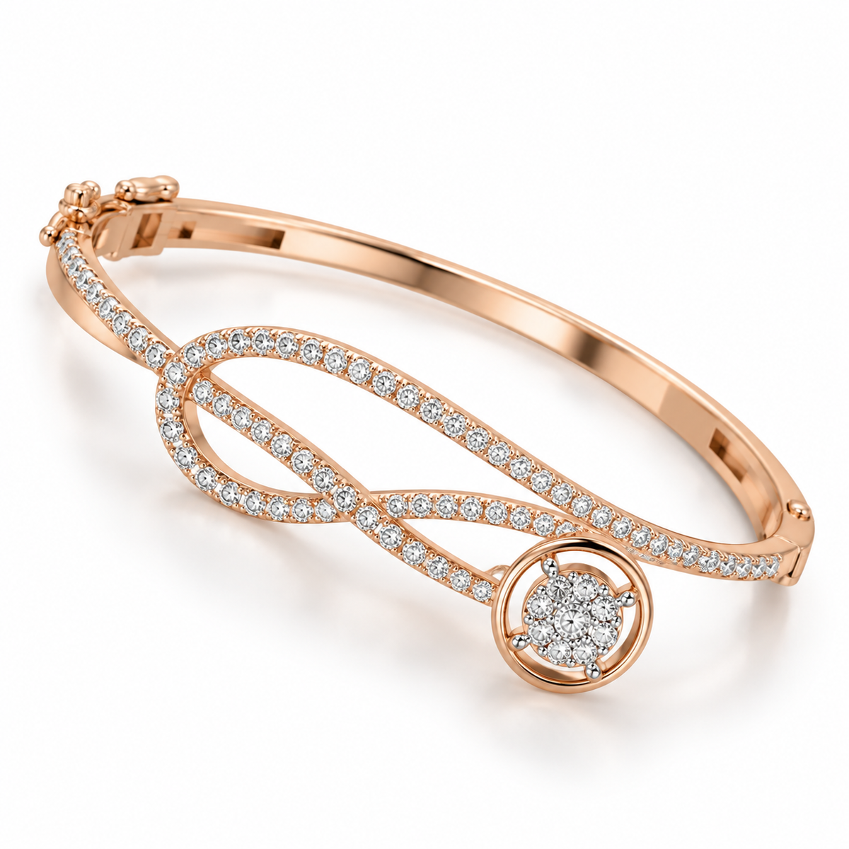 Sparkling Diamond Geometric Bracelet for Women in 14KT Gold
