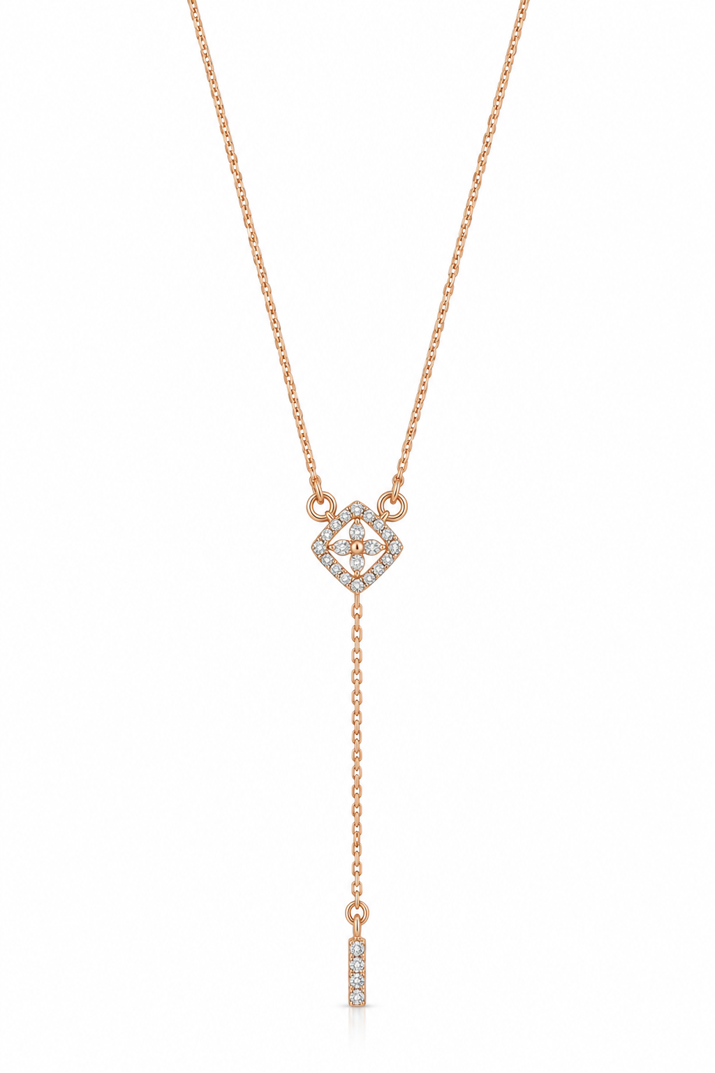 Diamond Halo Gold Party-Ready Chain for Women in 14KT Gold