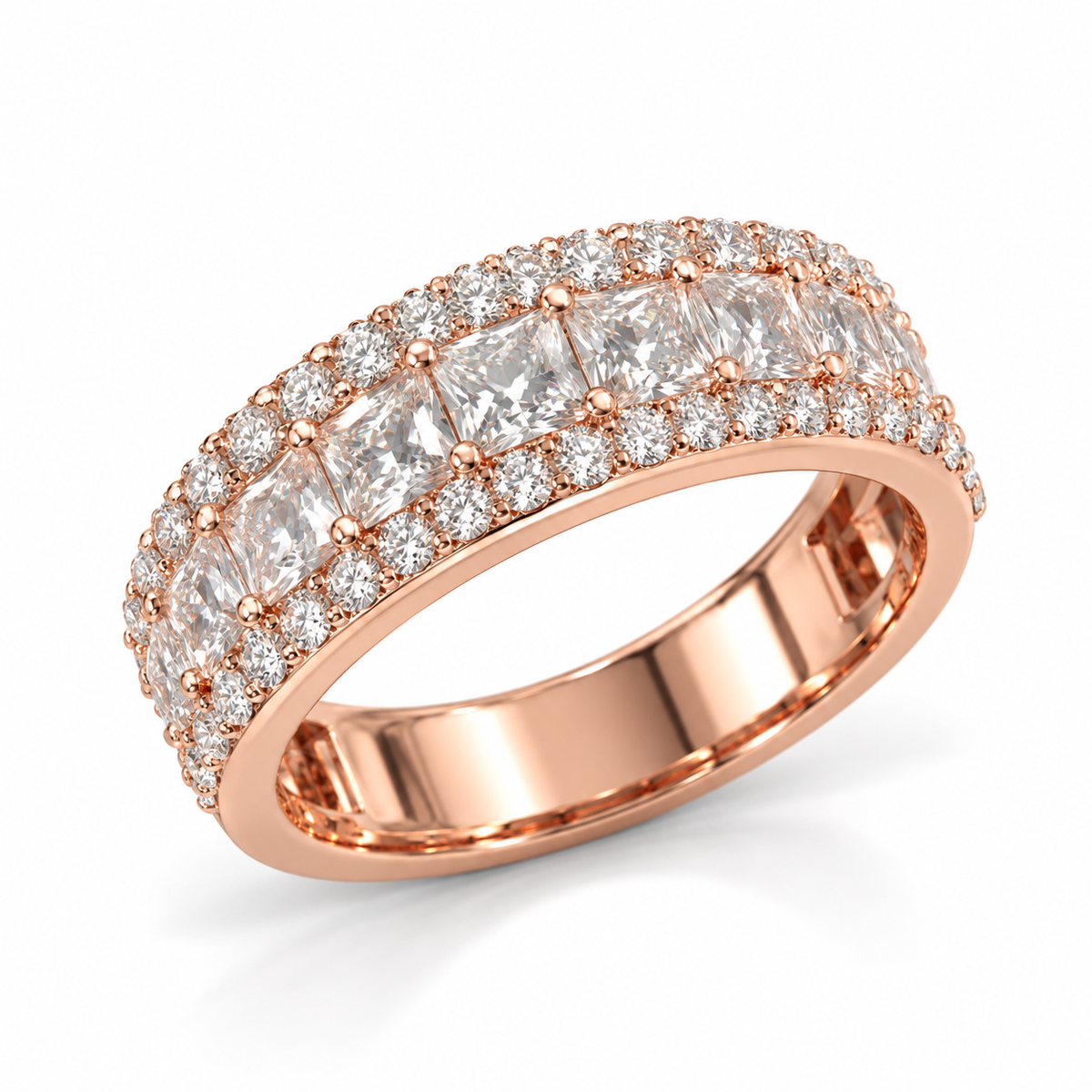 Pave Lab Grown Diamond Halo Ring for Women in 14KT Gold