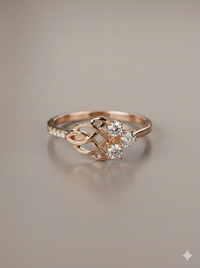 The Rose Gold Celtic Knot Trinity Diamond Ring