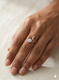 The Rose Gold Sculpted Butterfly Diamond Ring