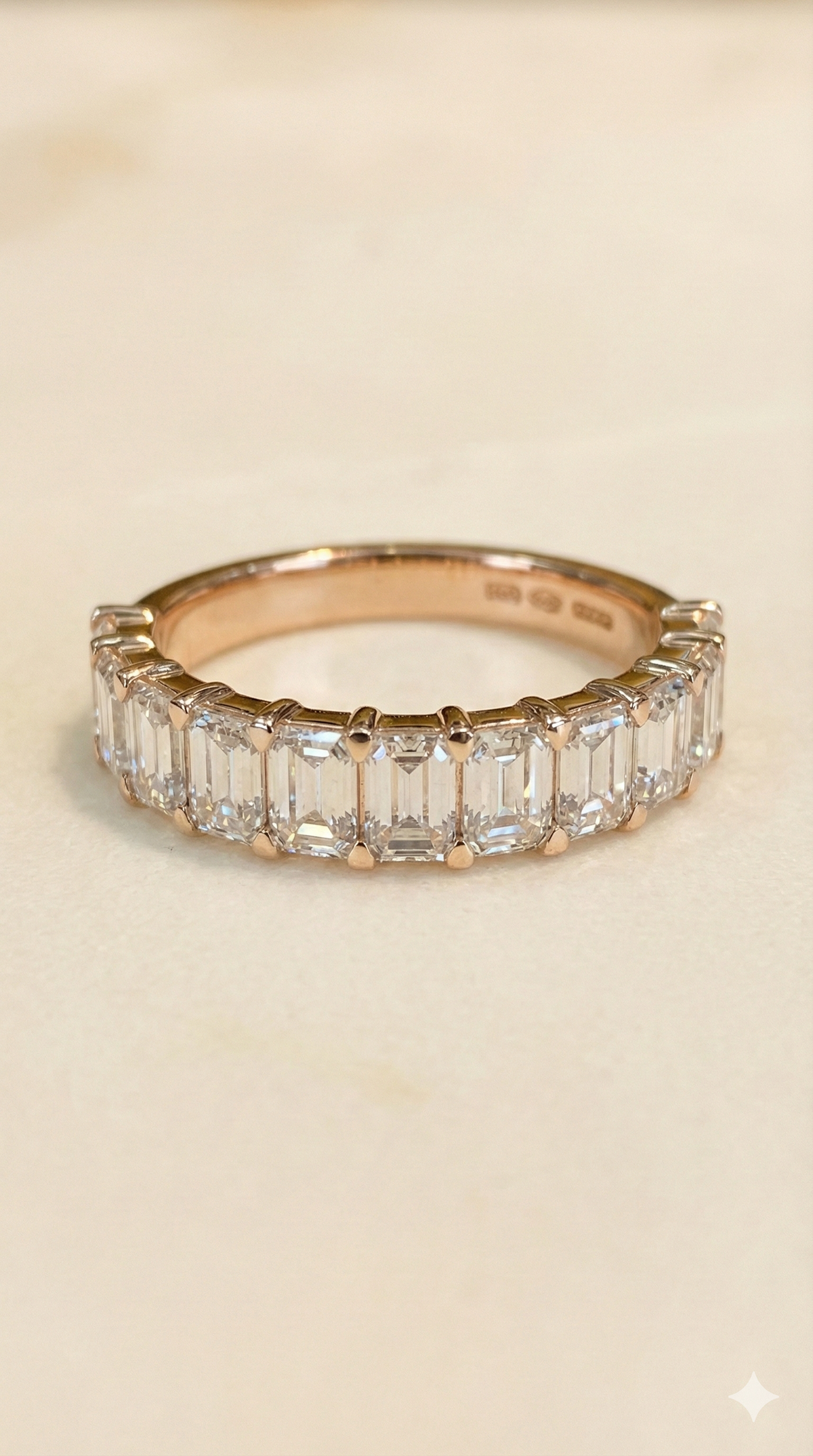 The Infinite Emerald Cut Diamond Band
