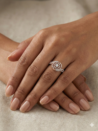 The Rose Gold Open-Work Sunburst Diamond Ring