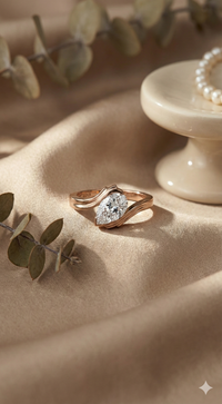 The Sweeping Pear Cut Diamond Ring