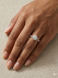 The Eternal Twist Diamond Halo Ring