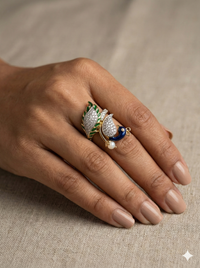 The Royal Enamel Peacock Statement Ring