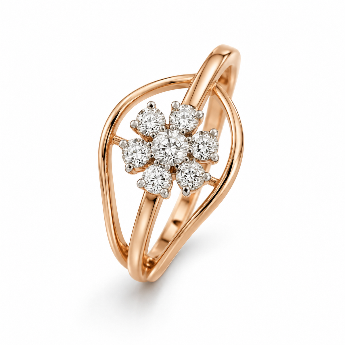 & Diamond Minimalist Ring for Women in 14KT Gold