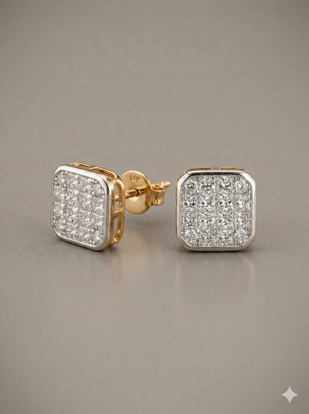 The Brilliant Square Mosaic Diamond Studs