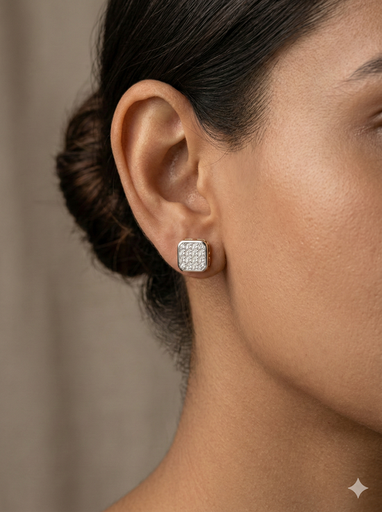 The Brilliant Square Mosaic Diamond Studs