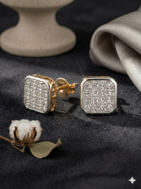 The Brilliant Square Mosaic Diamond Studs