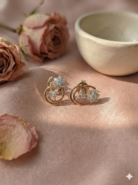 The Twirling Flora Rose Gold Diamond Tops