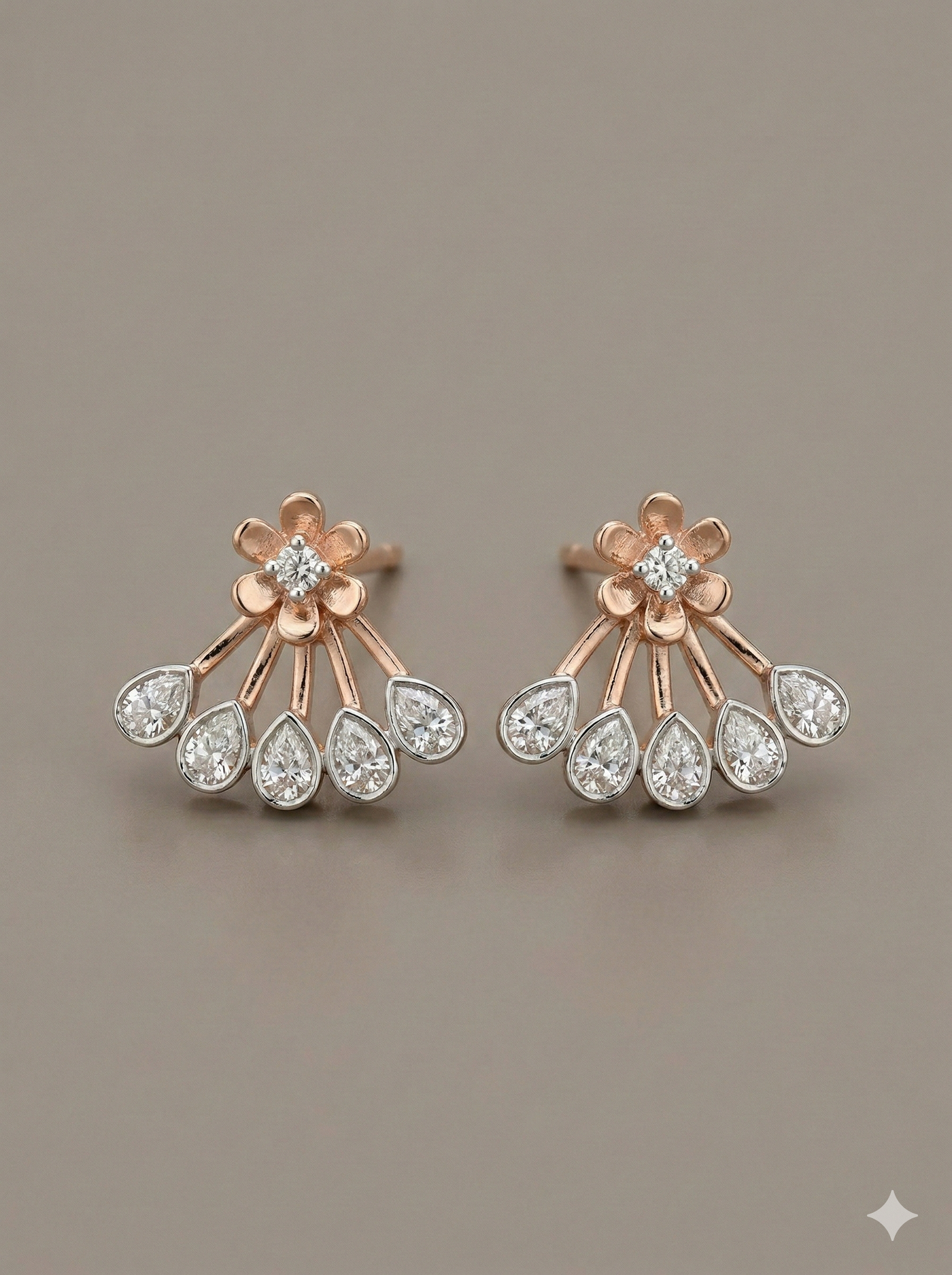 The Floral Sunburst Two-Tone Diamond Tops