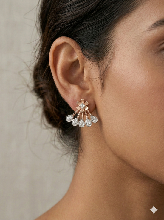 The Floral Sunburst Two-Tone Diamond Tops