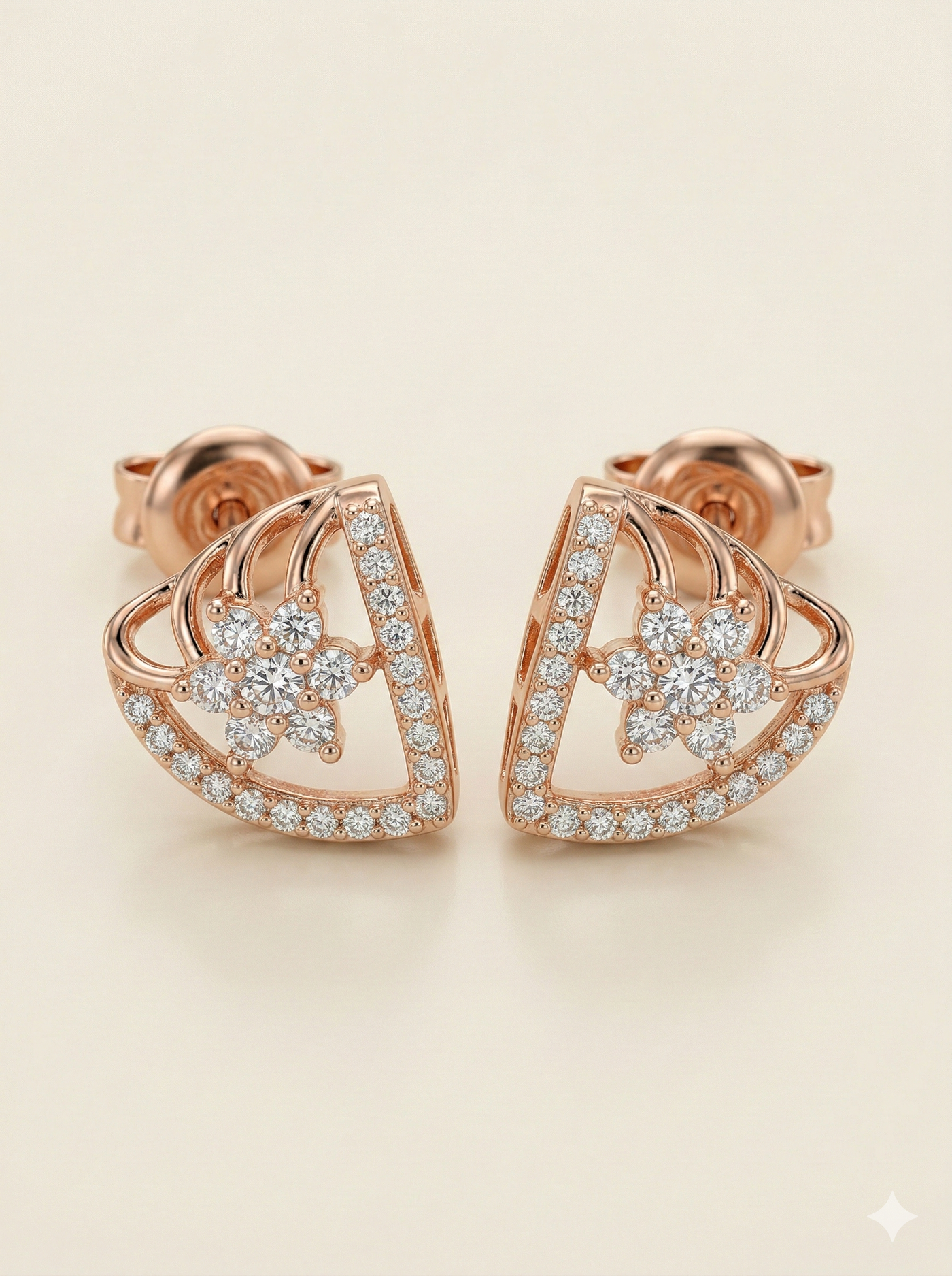 The Radiant Flora Open-Work Diamond Studs