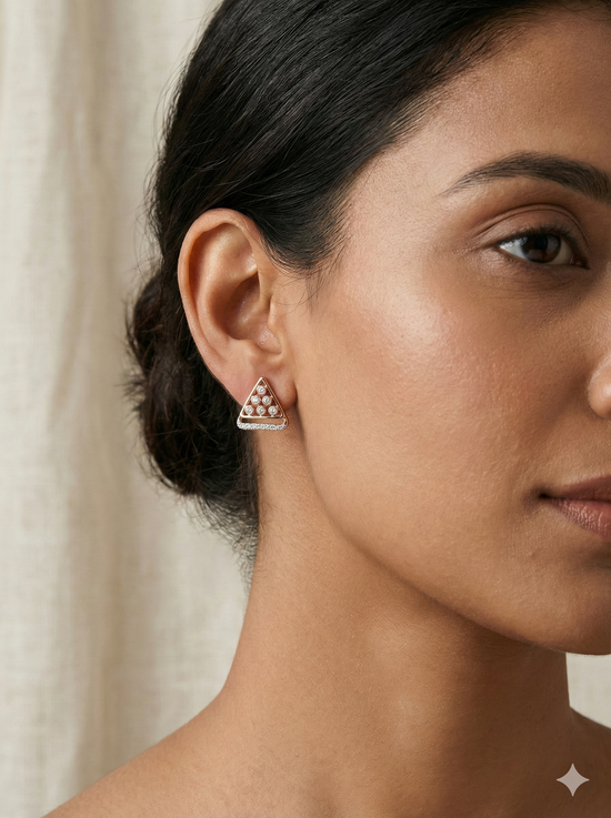 The Architectural Triangle Diamond Studs