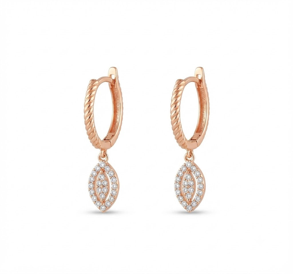 Sparkling Diamond Floral Stud Earrings for Women in 14KT Gold