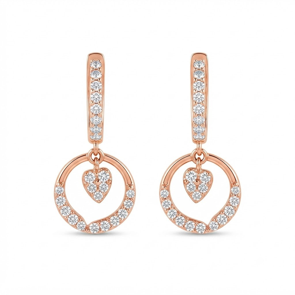 Sparkling Diamond Timeless Stud Earrings for Women in 14KT Gold