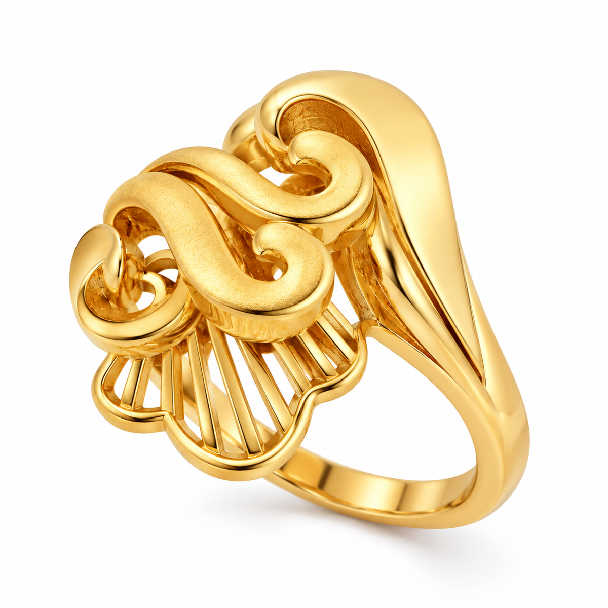 Textured Ring for Women in 22KT Gold