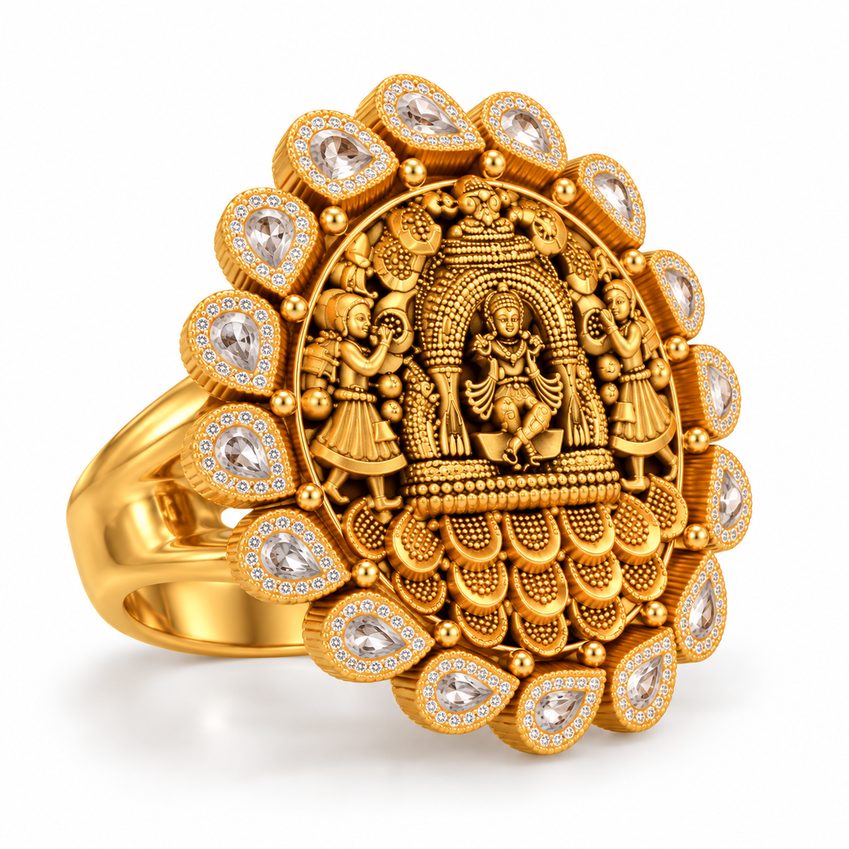 Traditional Ring for Women in 22KT Gold