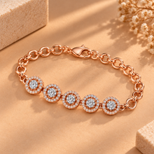 Diamond-Studded Gold Everyday Bracelet for Women in 14KT Gold