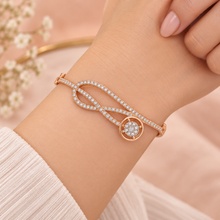 Sparkling Diamond Geometric Bracelet for Women in 14KT Gold