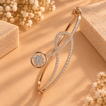 Sparkling Diamond Geometric Bracelet for Women in 14KT Gold