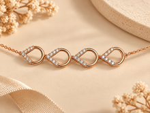 Gold & Diamond Halo Bracelet for Women in 14KT Gold