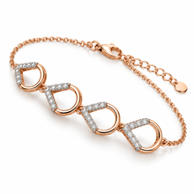 Gold & Diamond Halo Bracelet for Women in 14KT Gold