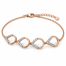 Gold & Diamond Halo Bracelet for Women in 14KT Gold