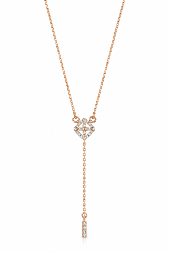 Diamond Halo Gold Party-Ready Chain for Women in 14KT Gold