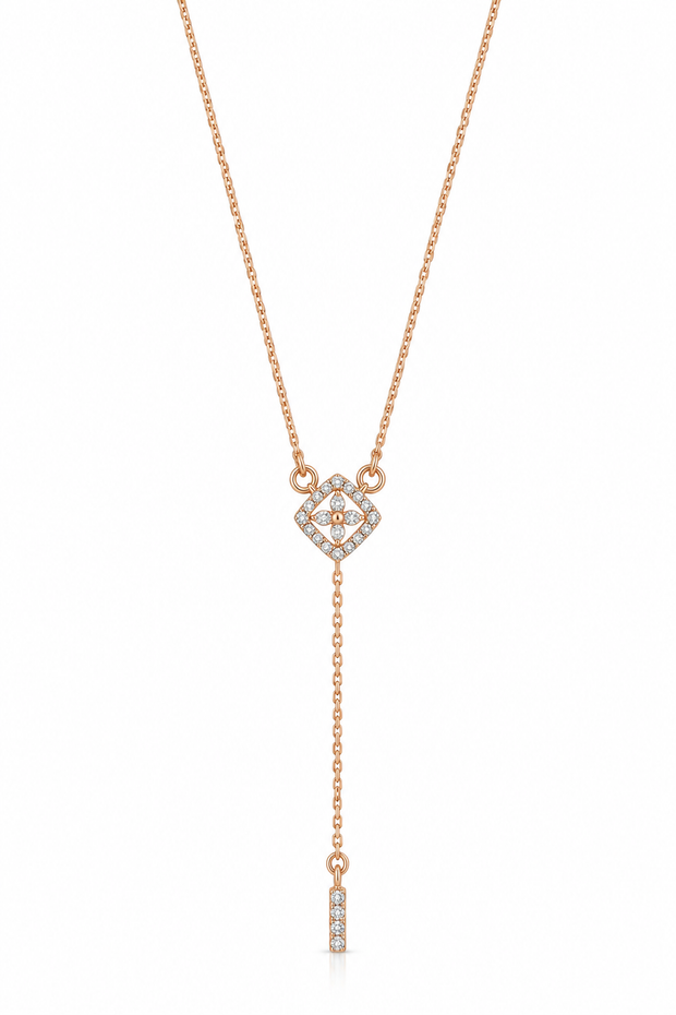 Diamond Halo Gold Party-Ready Chain for Women in 14KT Gold