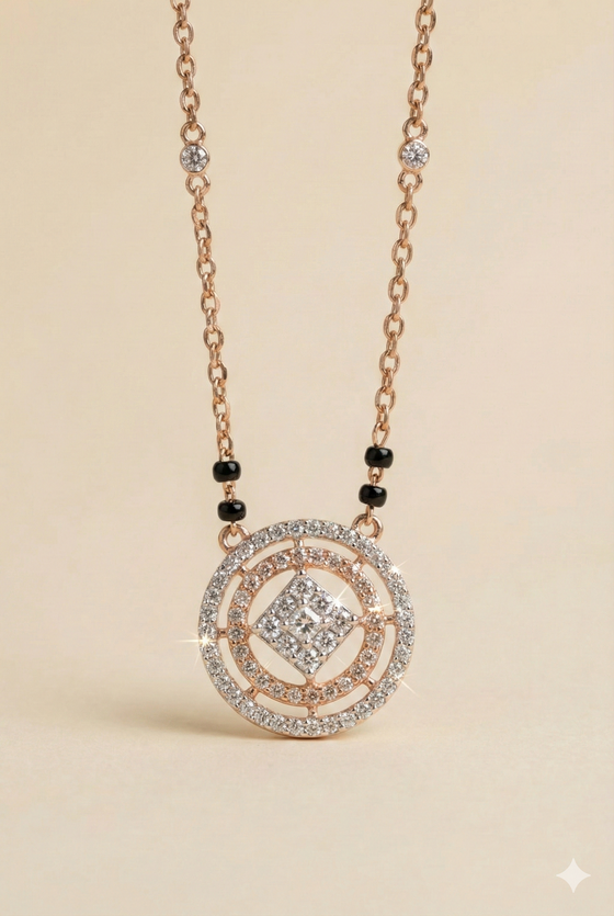 The Luminous Geometric Halo Mangalsutra