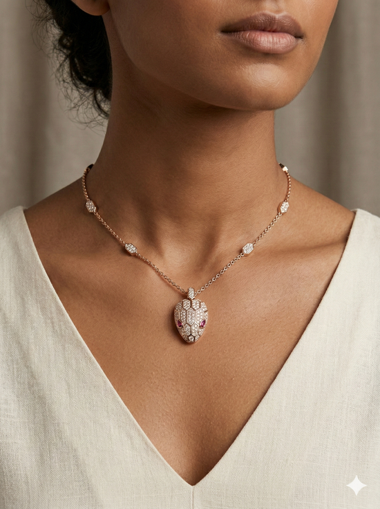 The Rose Gold Viper Diamond Statement Chain