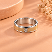 Diamond-Embellished Gold Chandbali-Style Ring for Men in 14KT Gold