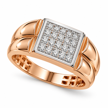 Diamond-Embellished Gold Party-Ready Ring for Men in 14KT Gold