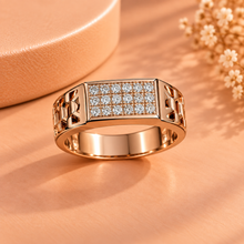 Solitaire Diamond Party-Ready Ring for Men in 14KT Gold