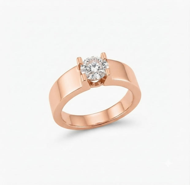 Sparkling Lab Grown Diamond Timeless Ring for Men in 14KT Gold
