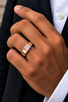 Sparkling Lab Grown Diamond Timeless Ring for Men in 14KT Gold
