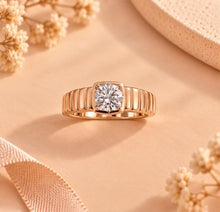 Solitaire Lab Grown Diamond Statement Ring for Men in 14KT Gold