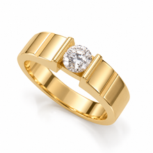 Lab Grown Diamond Halo Gold Elegant Ring for Men in 14KT Gold
