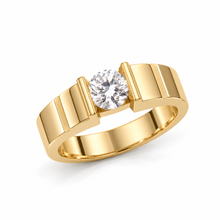 Lab Grown Diamond Halo Gold Elegant Ring for Men in 14KT Gold
