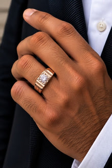 Classic Lab Grown Diamond Vintage-Inspired Ring for Men in 14KT Gold