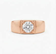 Classic Lab Grown Diamond Vintage-Inspired Ring for Men in 14KT Gold