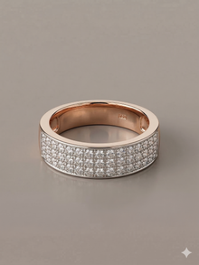 The Radiant Multi-Row Diamond Band