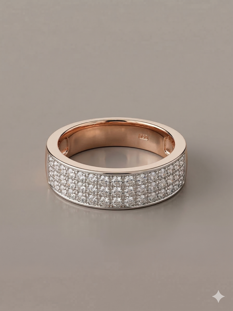 The Radiant Multi-Row Diamond Band