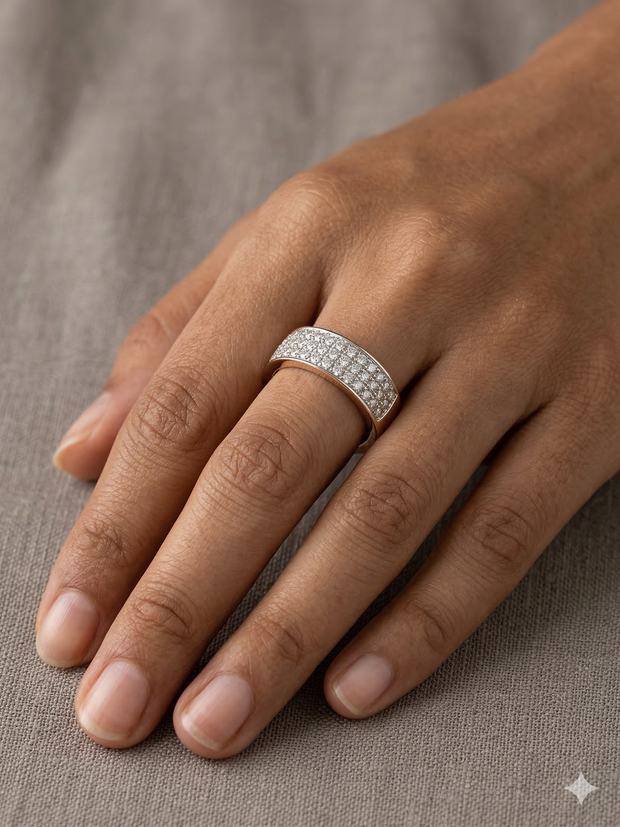 The Radiant Multi-Row Diamond Band
