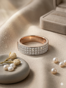 The Radiant Multi-Row Diamond Band