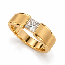 Solitaire Lab Grown Diamond Cluster Ring for Men in 18KT Gold