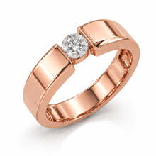 Solitaire Lab Grown Diamond Elegant Ring for Men in 14KT Gold