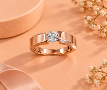 Solitaire Lab Grown Diamond Elegant Ring for Men in 14KT Gold